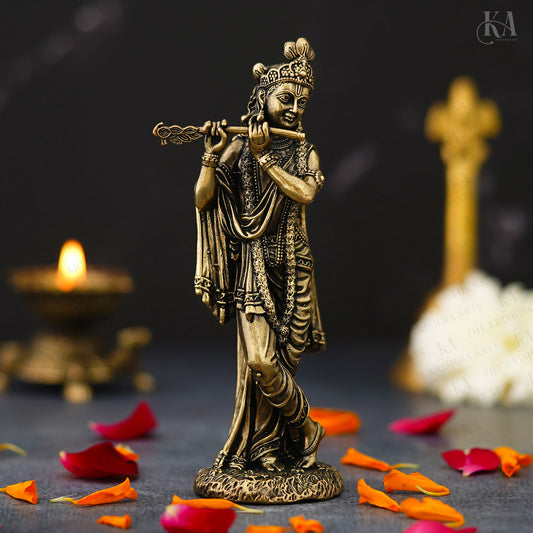 Brass Lord Krishna Idol The Symbol of Love and Harmony