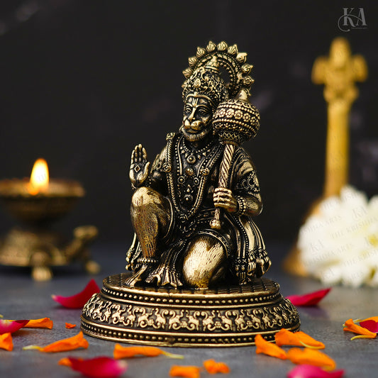 Brass Hanuman Idol for Puja and Car