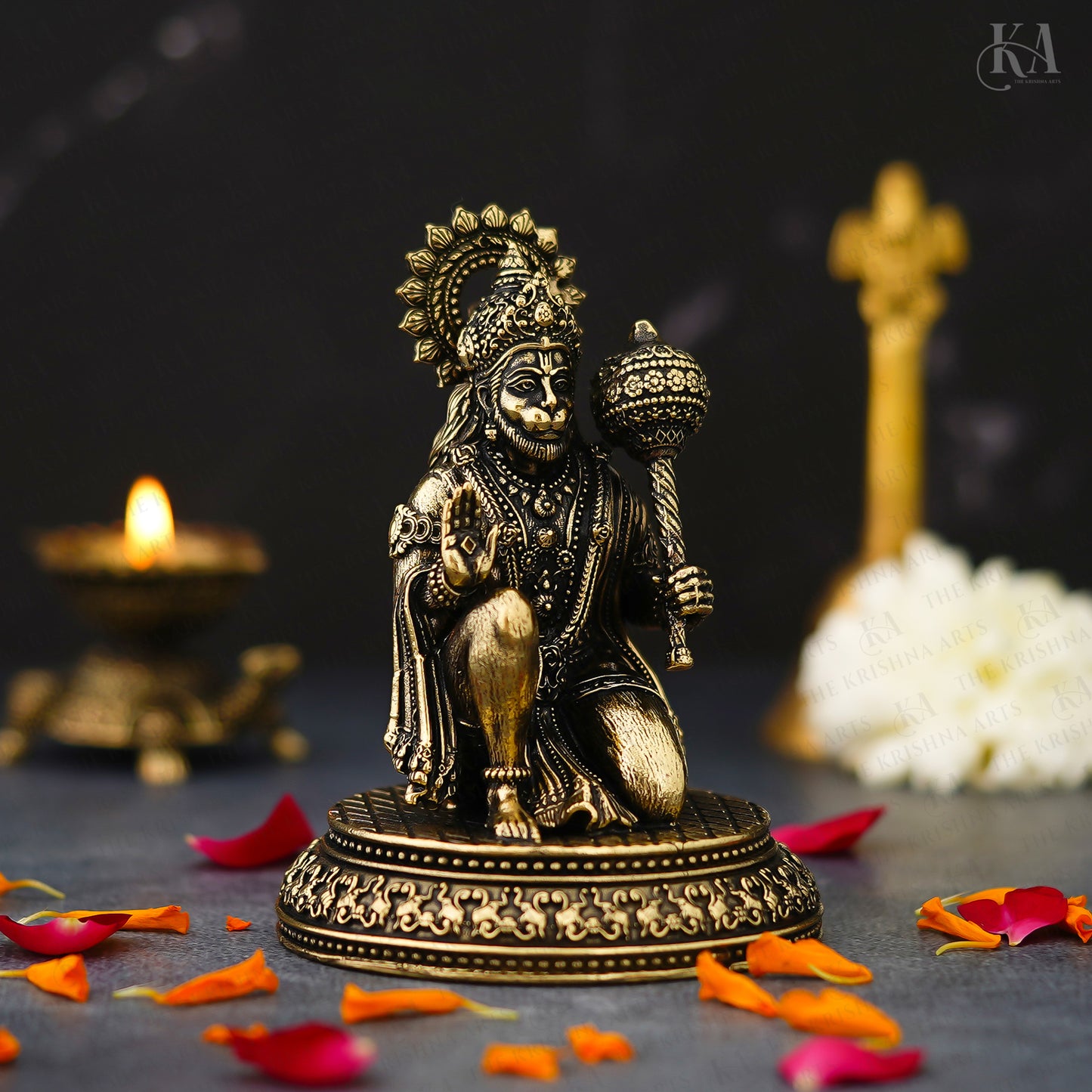 Brass Hanuman Idol for Puja and Car