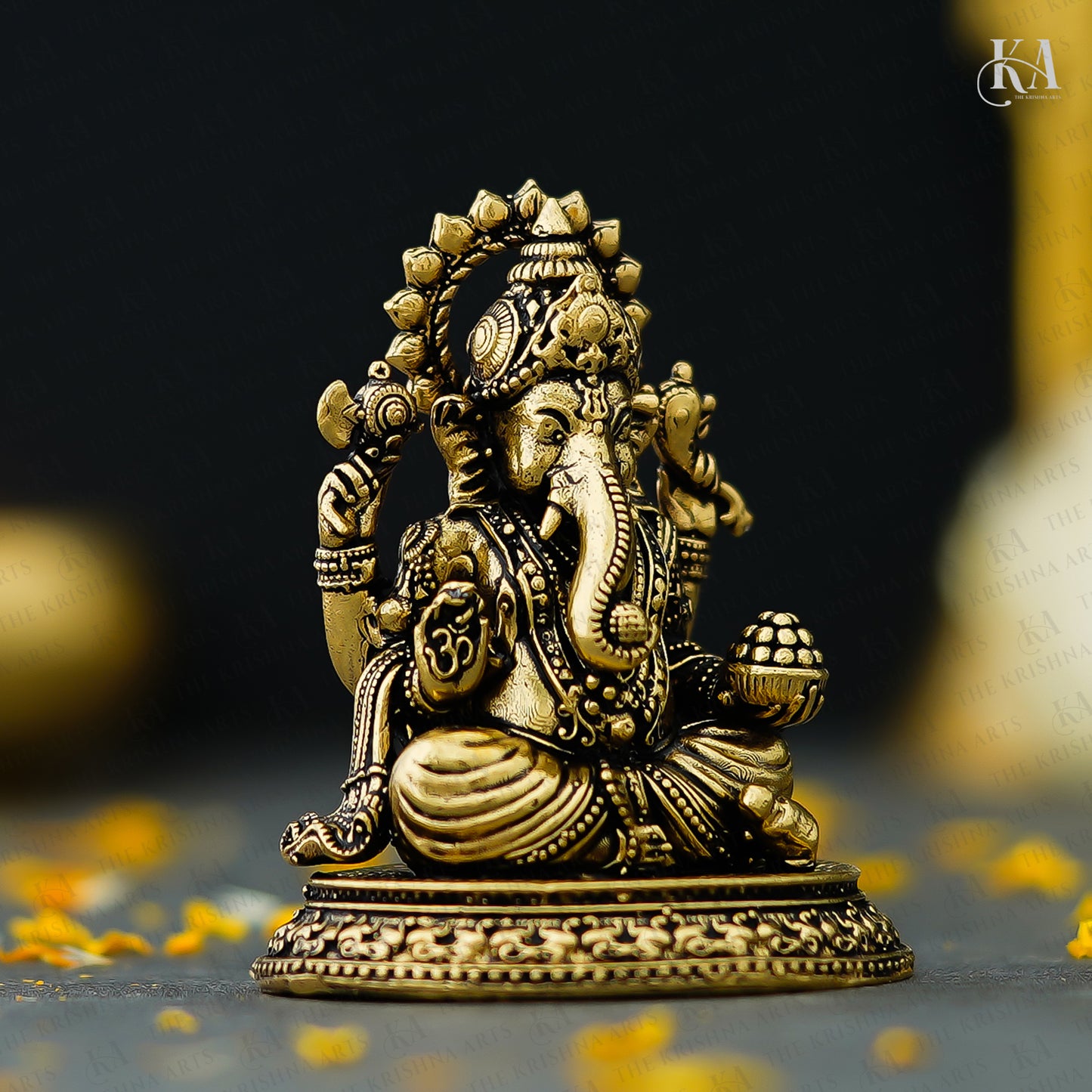 Pure Brass Lord Ganesha Idol for Puja, Home Decor & Gifting