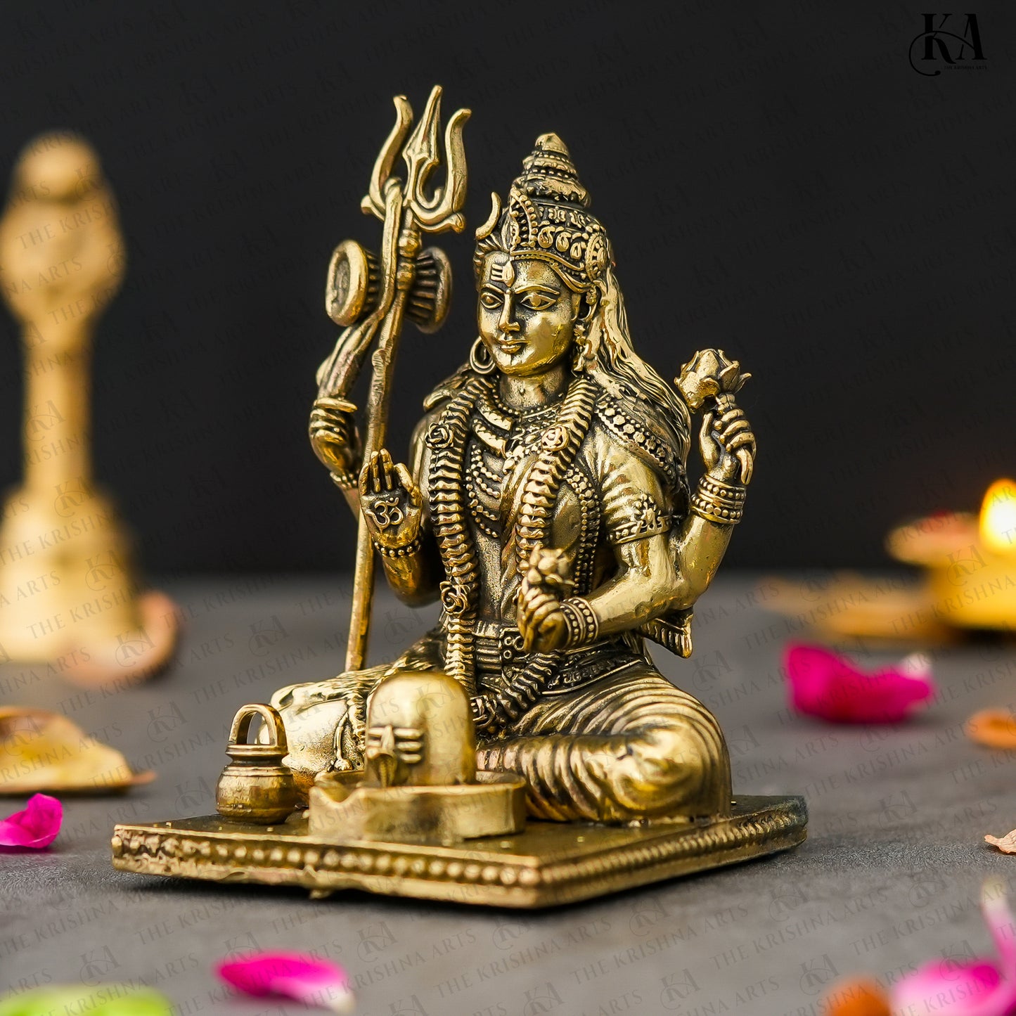 Pure Brass Ardhanarishvara Idol Symbolising Balance and Harmony