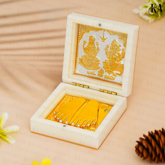Lord Laxmi Ganesh Charan Paduka Box