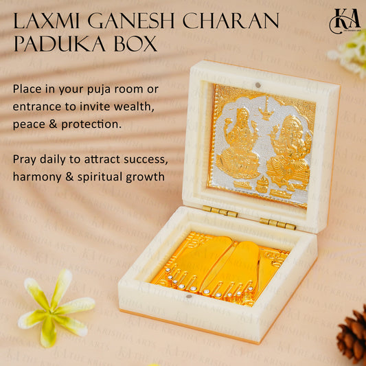 Lord Laxmi Ganesh Charan Paduka Box