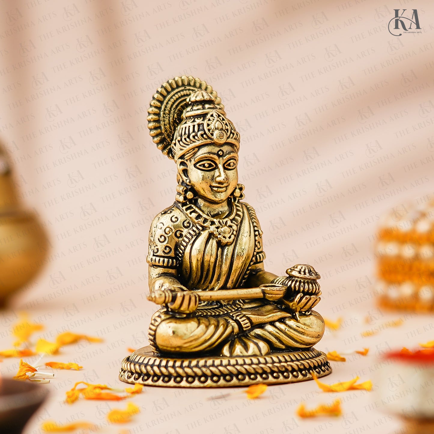 Brass Annapurna Devi Idol Symbol of Prosperity