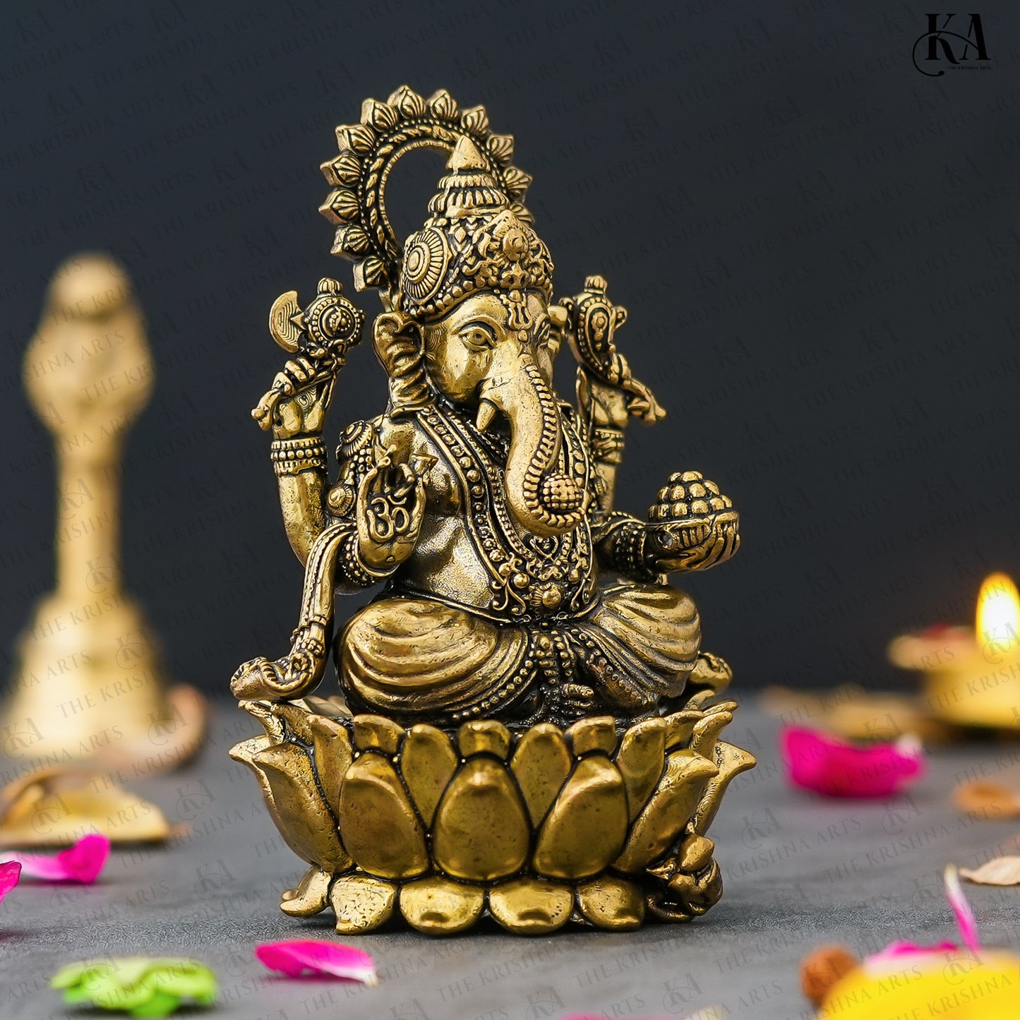 Pure Brass Lord Ganesha Idol Daily Pooja and Home Decor