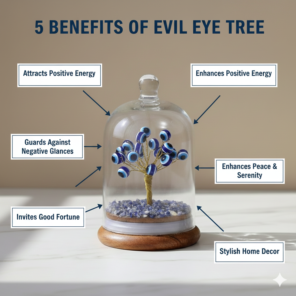 Evil Eye Tree For Protection, Luck and Home Decor