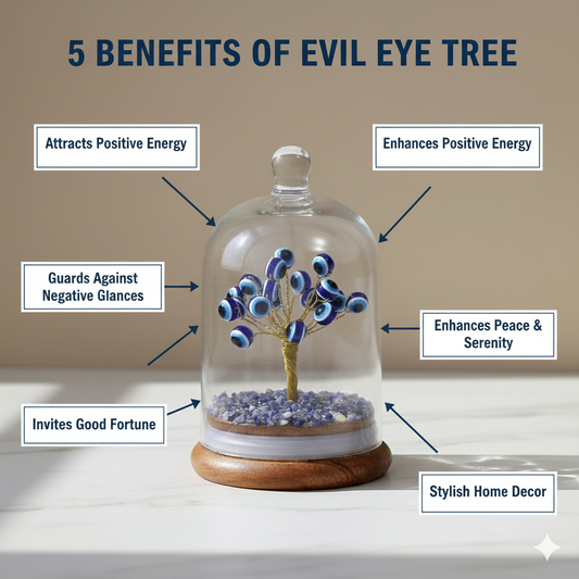 Evil Eye Tree For Protection, Luck and Home Decor